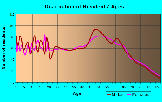 Age and Sex of Residents in zip code 33592