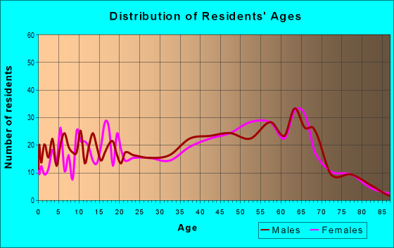 Age and Sex of Residents in zip code 37811
