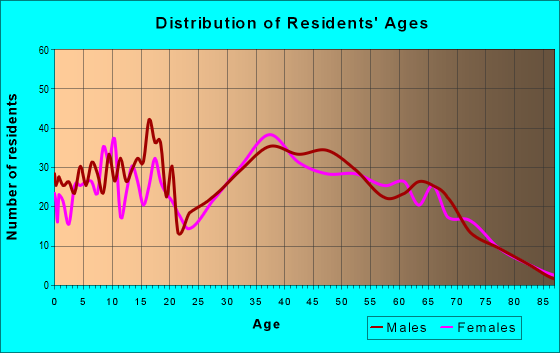 Age and Sex of Residents in zip code 37860