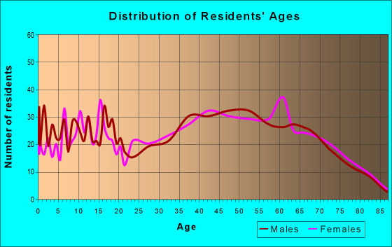 Age and Sex of Residents in zip code 37873