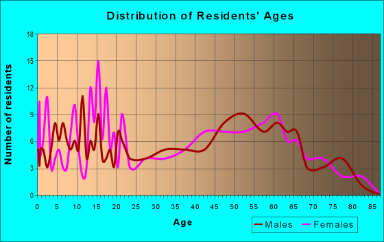 Age and Sex of Residents in zip code 38061