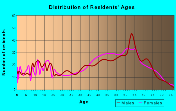 Age and Sex of Residents in zip code 38221