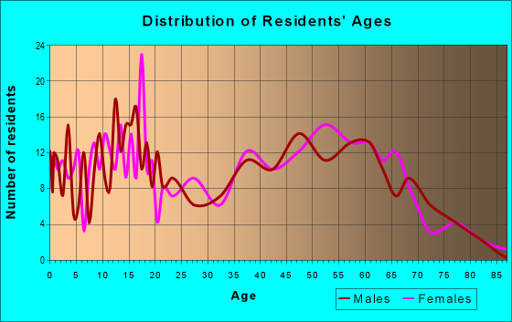 Age and Sex of Residents in zip code 38231