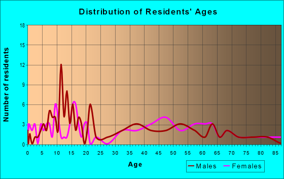 Age and Sex of Residents in zip code 38235
