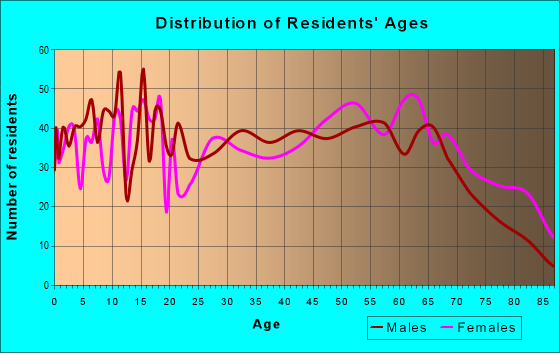 Age and Sex of Residents in zip code 38363