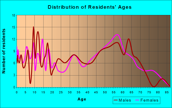 Age and Sex of Residents in zip code 38476