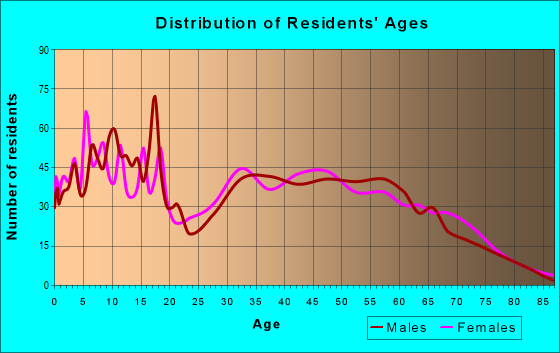 Age and Sex of Residents in zip code 38483