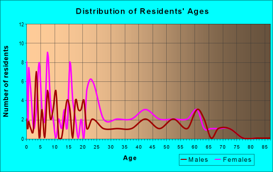Age and Sex of Residents in zip code 38946