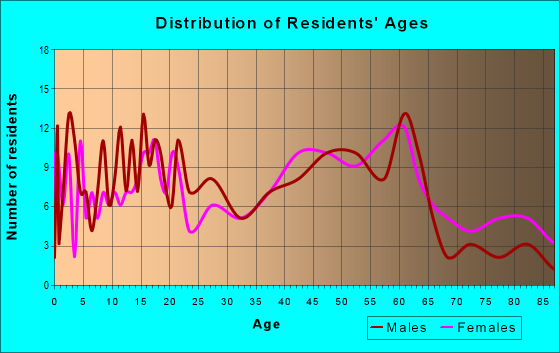 Age and Sex of Residents in zip code 38951
