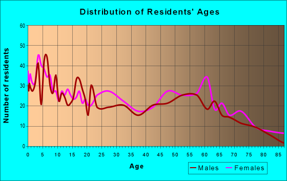 Age and Sex of Residents in zip code 39631
