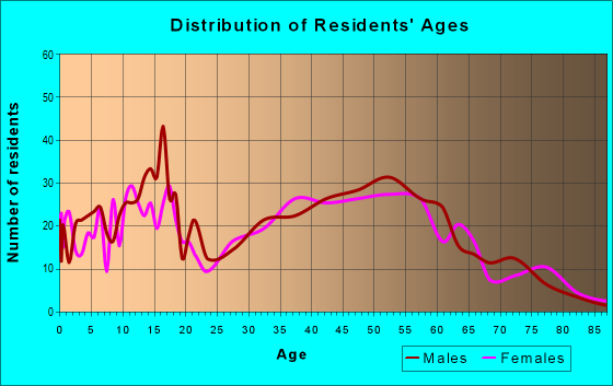 Age and Sex of Residents in zip code 40379