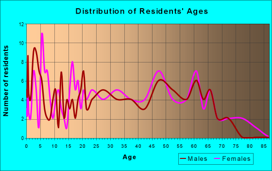 Age and Sex of Residents in zip code 41804