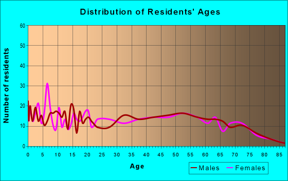 Age and Sex of Residents in zip code 42048