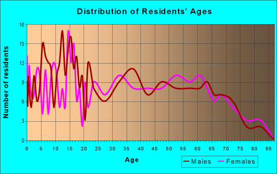 Age and Sex of Residents in zip code 42328