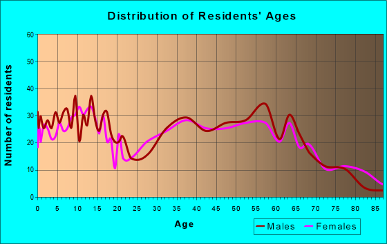 Age and Sex of Residents in zip code 42351