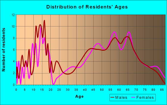 Age and Sex of Residents in zip code 44251