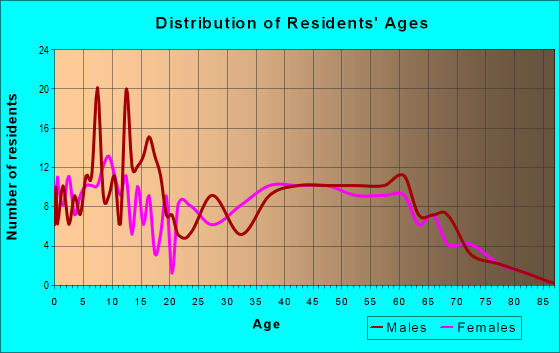 Age and Sex of Residents in zip code 45333