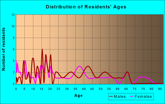 Age and Sex of Residents in zip code 45816