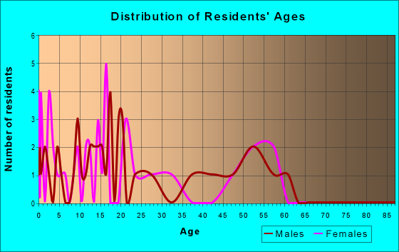 Age and Sex of Residents in zip code 45855