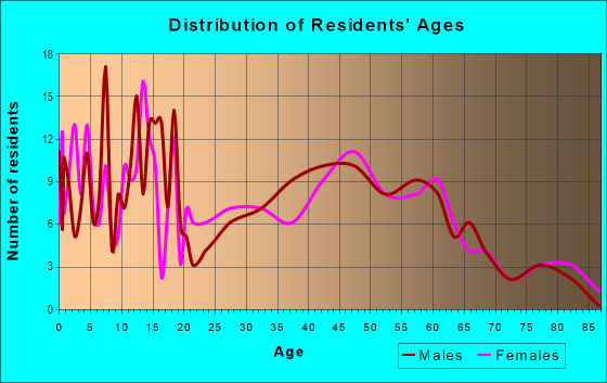 Age and Sex of Residents in zip code 45863