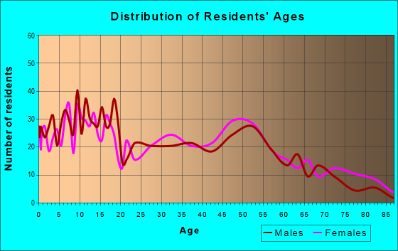 Age and Sex of Residents in zip code 46504