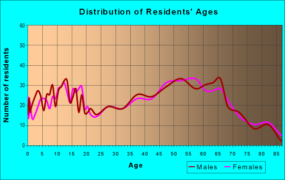 Age and Sex of Residents in zip code 46538