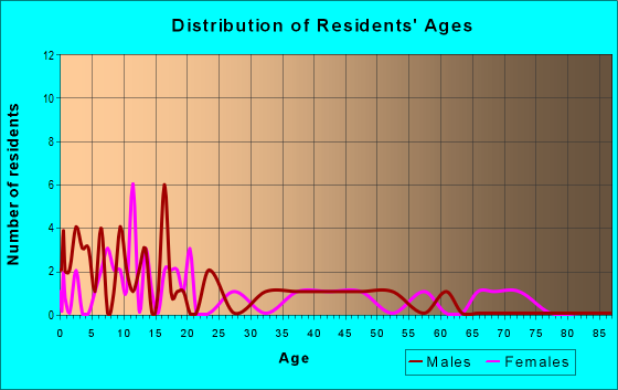 Age and Sex of Residents in zip code 46931