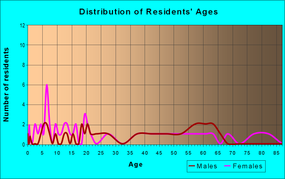 Age and Sex of Residents in zip code 47596