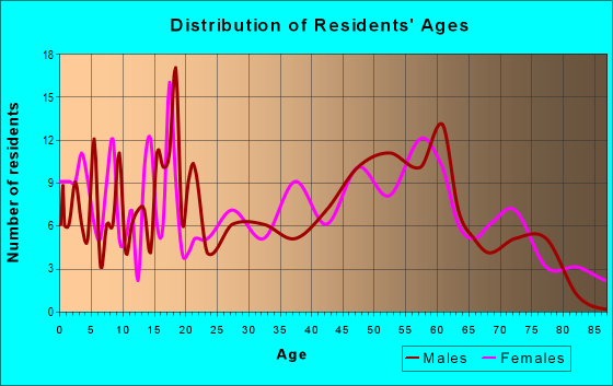 Age and Sex of Residents in zip code 47611