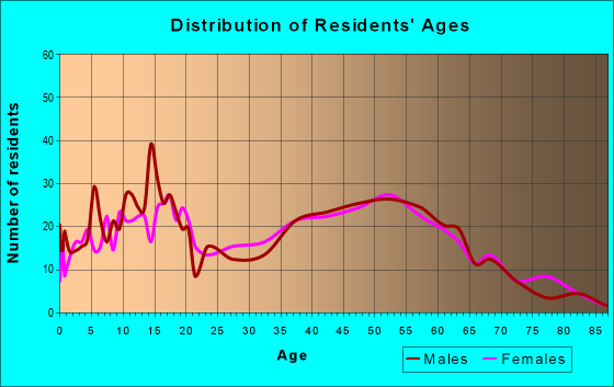 Age and Sex of Residents in zip code 48417