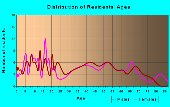 Age and Sex of Residents in zip code 48470