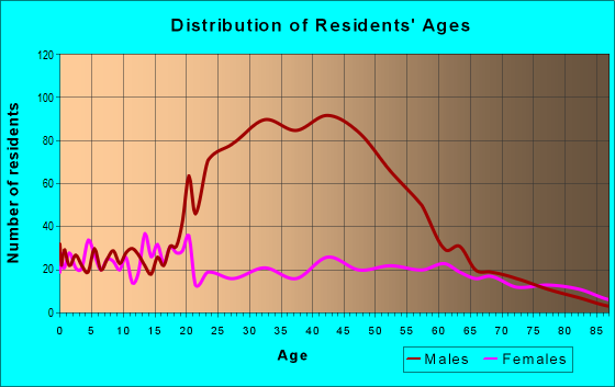 Age and Sex of Residents in zip code 48811