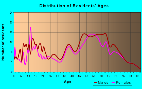 Age and Sex of Residents in zip code 49411