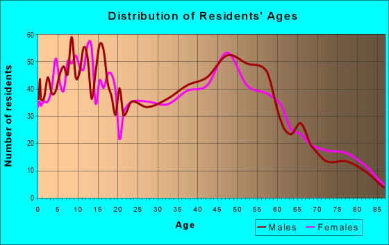 Age and Sex of Residents in zip code 49451