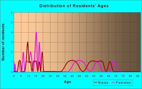 Age and Sex of Residents in zip code 50104