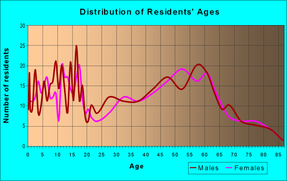 Age and Sex of Residents in zip code 51024