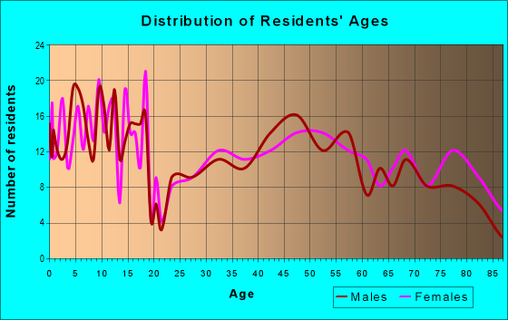 Age and Sex of Residents in zip code 51028