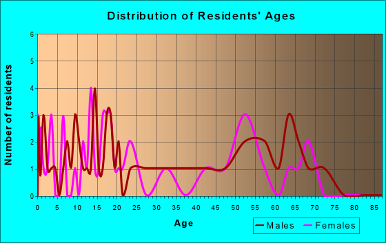 Age and Sex of Residents in zip code 51029