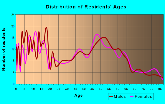 Age and Sex of Residents in zip code 51030