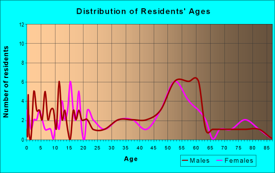 Age and Sex of Residents in zip code 51033