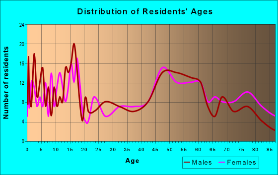 Age and Sex of Residents in zip code 51035