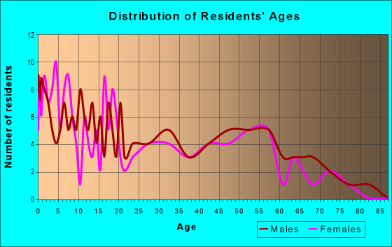 Age and Sex of Residents in zip code 51036