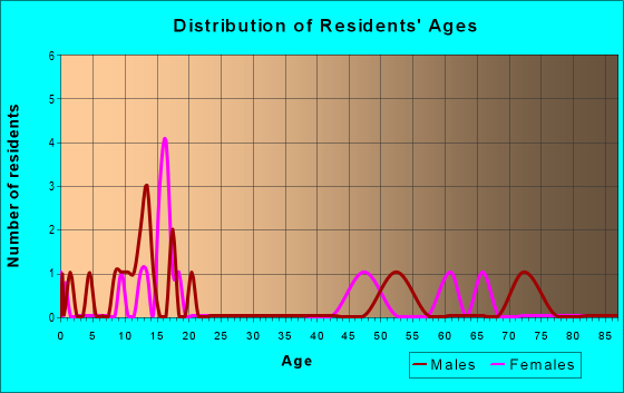 Age and Sex of Residents in zip code 51051