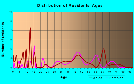 Age and Sex of Residents in zip code 51059
