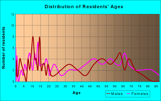 Age and Sex of Residents in zip code 51061