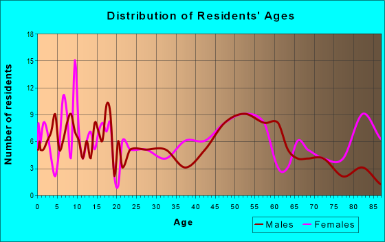 Age and Sex of Residents in zip code 51063