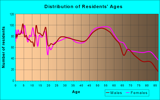 Age and Sex of Residents in zip code 51301