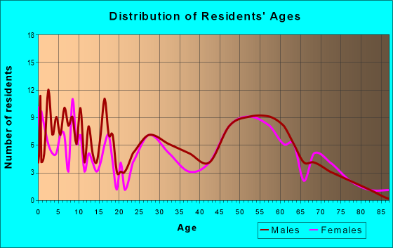Age and Sex of Residents in zip code 51338