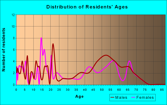 Age and Sex of Residents in zip code 51345