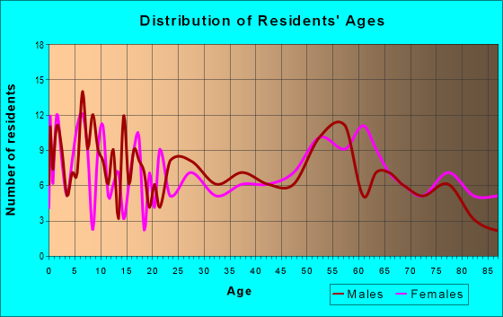 Age and Sex of Residents in zip code 51358